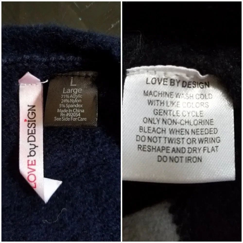 Love by Design Colorblock Cardigan sz Large - Picture 8 of 8